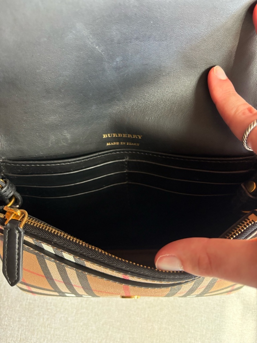 Burberry Hampshire Check Crossbody Bag - Picture 11 of 16